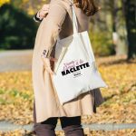 tote bag coton bio - personnalisé à Bordeaux - vivons d'amour et de raclette