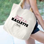 Shopping bag - personnalisé à Bordeaux - vivons d'amour et de raclette
